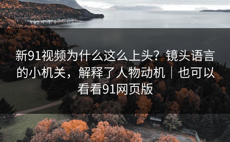 新91视频为什么这么上头?镜头语言的小机关,解释了人物动机|也可以看看91网页版-第1张图片-蘑菇视频 - 海量短视频影视资源聚合 新91视频为什么这么上头?镜头语言的小机关,解释了人物动机|也可以看看91网页版-第1张图片-蘑菇视频 - 海量短视频影视资源聚合