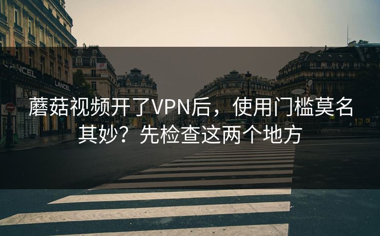 蘑菇视频开了VPN后，使用门槛莫名其妙？先检查这两个地方-第1张图片-蘑菇视频 - 海量短视频影视资源聚合
