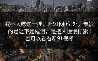 我不太吃这一挂，但91网0例外，最妙的是这不是催泪，是把人慢慢拧紧｜也可以看看新91视频