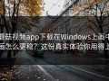 蘑菇视频app下载在Windows上画中画怎么更稳？这份真实体验你用得上