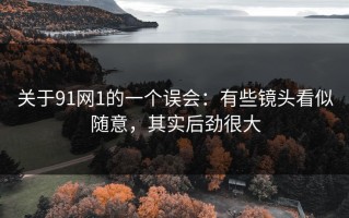 关于91网1的一个误会：有些镜头看似随意，其实后劲很大