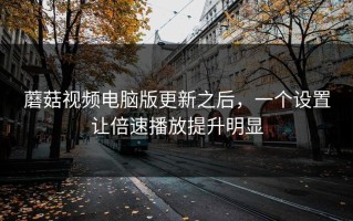 蘑菇视频电脑版更新之后，一个设置让倍速播放提升明显