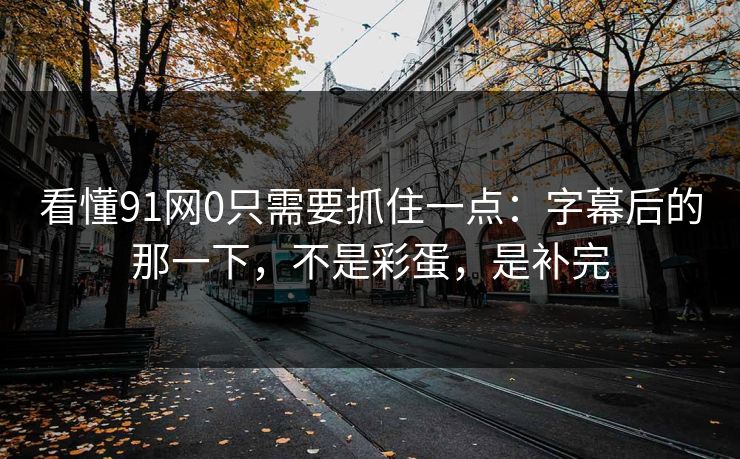 看懂91网0只需要抓住一点：字幕后的那一下，不是彩蛋，是补完