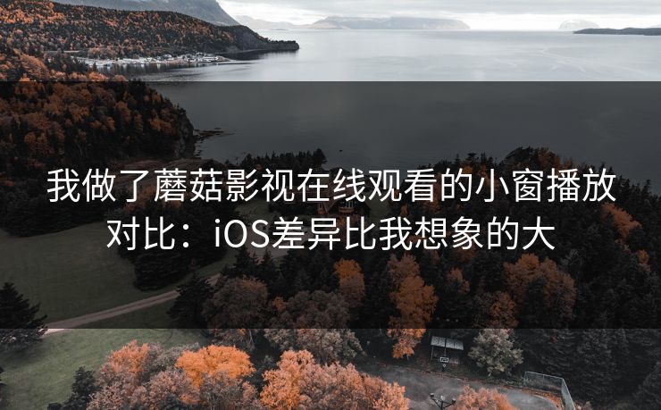 我做了蘑菇影视在线观看的小窗播放对比：iOS差异比我想象的大-第1张图片-蘑菇视频 - 海量短视频影视资源聚合