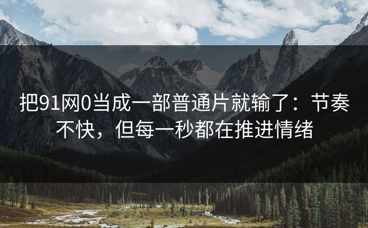 把91网0当成一部普通片就输了：节奏不快，但每一秒都在推进情绪