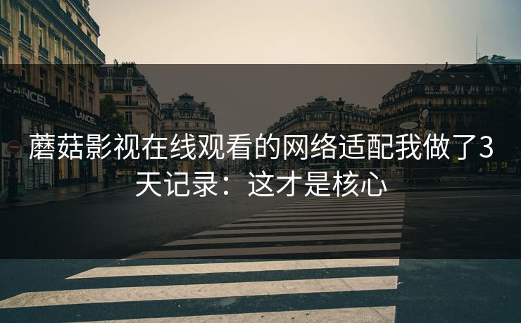 蘑菇影视在线观看的网络适配我做了3天记录：这才是核心